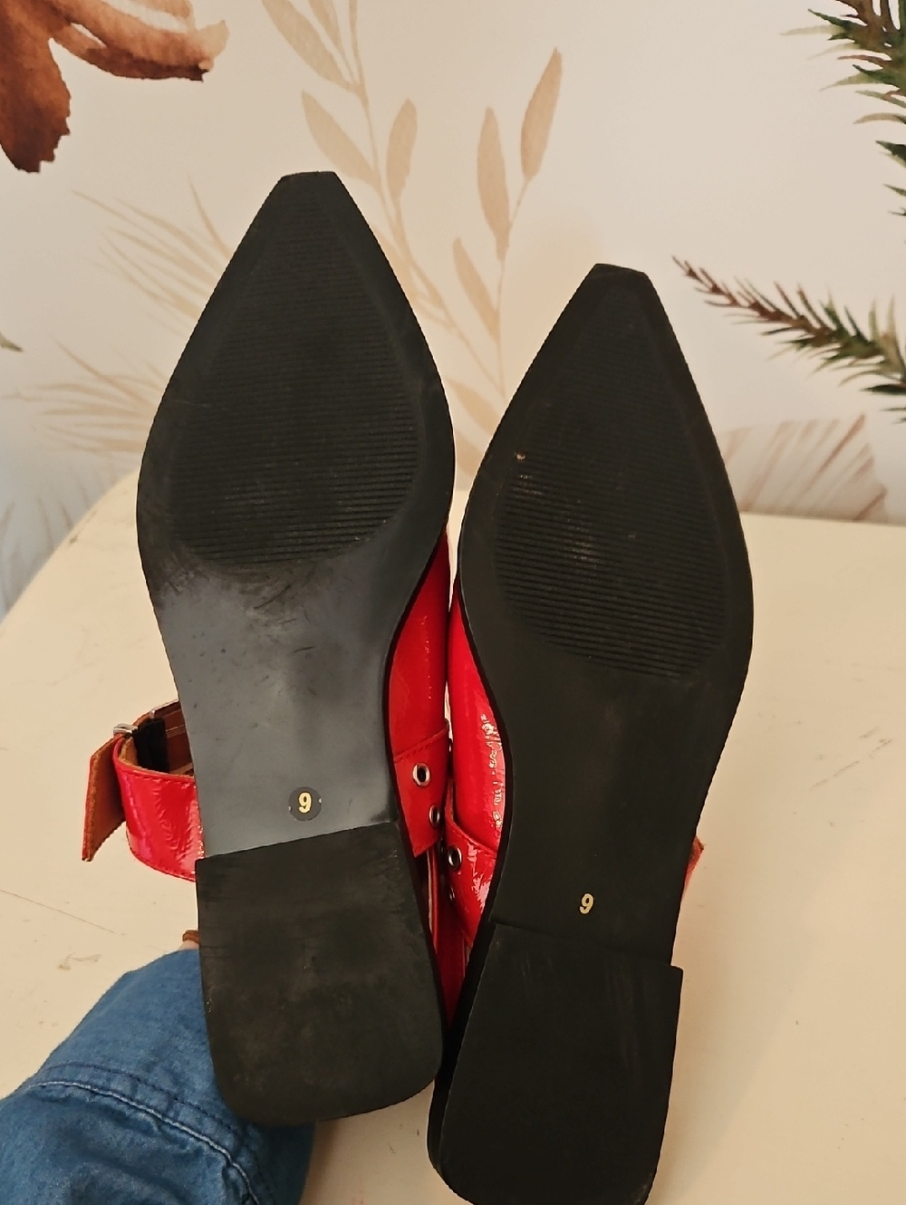 Steve Madden Red Patent Mary Jane Flats, Sz 9, Statement Chic! - Picture 5 of 6